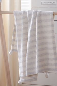 The White Company Pink Stripe Cotton Cashmere Baby Blanket (N58584) | ₪ 279