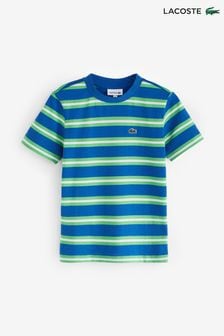 Blue - Lacoste Children's Stripe T-shirt (N58699) | kr640 - kr730