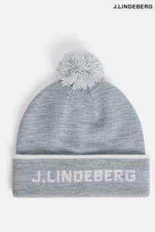 J.Lindeberg Grey Bobble Beanie Hat (N58906) | €51