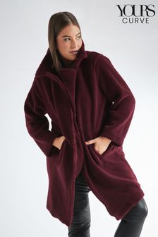 Yours Curve Red Faux Fur Coat (N58967) | 213 QAR