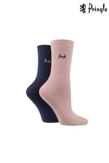 Pringle Pink/Black Fully Cushioned Leisure Socks (N59084) | €16