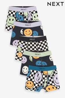 Checkerboard Smile Trunks 5 Pack (1.5-16yrs) (N59109) | €22 - €30
