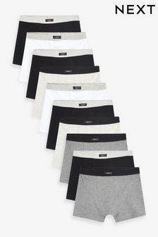 Grey Soft Waistband Trunks 10 Pack (2-16yrs) (N59123) | AED131 - AED155