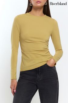 River Island Yellow Ruched Drape Top (N59180) | €13.50