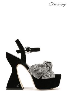 Circus NY Audrea Jewel Heeled Black Sandals (N59284) | $191
