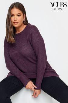 Fioletowy - Sweter Yours Curve Essential (N59370) | 62 zł
