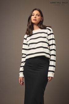 Long Tall Sally Cream Stripe Sweatshirt (N59371) | $48