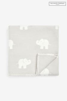 بطانية باللون الأبيض بطباعة فيل من The White Company (N59405) | 144 د.إ