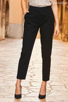 Sosandar Black Tuxedo Trousers (N59490) | 243 QAR - 272 QAR