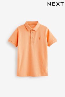 Orange Peach Short Sleeve Polo Shirt (3-16yrs) (N59602) | €10 - €17