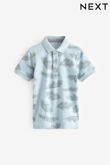 All-Over Print Short Sleeve Polo Top (3-16yrs)