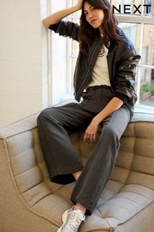 Серый - Широкие брюки из лиоцелла Tencel с поясом на завязке (N59778) | €37