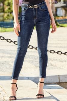 Niebieski - Obcisłe jeansy modelujące Sosandar (N60034) | 370 zł