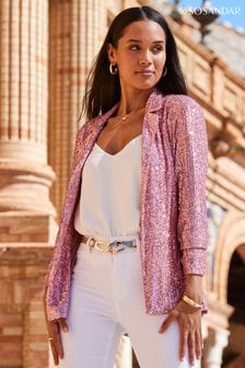 Sosandar Pink Sequin Blazer (N60129) | €105