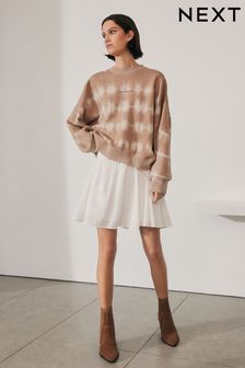 Lace Insert Mini Skirt
