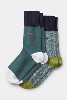Aubin Cotton Fowey Socks 2 Pack (N60460) | LEI 167