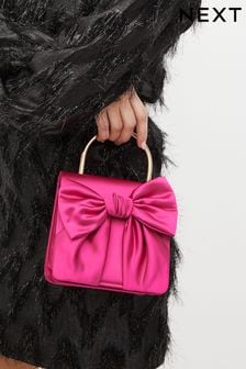 Pink - Satin Bow Handheld Bag (N60469) | kr490