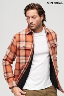 Superdry Orange Wool Miller Overshirt (N60616) | $129