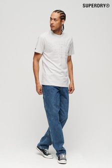אפור - Superdry - חולצת טי Workwear עם כיתוב בהטבעה (N60641) | ‏151 ‏₪