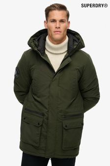 Superdry Green City Hooded Padded Parka Coat Jacket (N60677) | $257