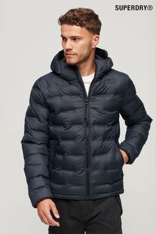Superdry Blue Short Quilted Puffer Jacket (N60690) | SGD 232