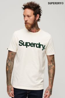 Creme - Superdry Core Klassisches T-Shirt mit Logo (N60710) | 45 €