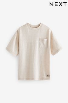 מרקם טבעי - חולצת טי מבד בעל מרקם בגזרה רפויה (גילאי 3 עד 16) (N60931) | ‏25 ‏₪ - ‏38 ‏₪