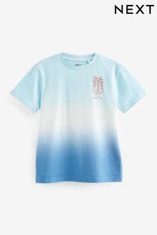 Blue Relaxed Fit Tie-Dye Short Sleeve T-Shirt (3-16yrs) (N60945) | KRW17,100 - KRW23,500