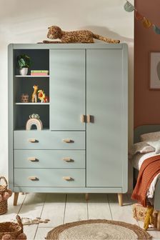 Sage Green Alix Kids Triple Wardrobe (N61033) | €875