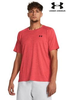 Under Armour Red Tech Textured T-Shirt (N61046) | SGD 58