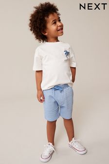 Monocromático - Pantalones cortos ligeros de punto a rayas (3 meses-7 años) (N61060) | 7 € - 10 €