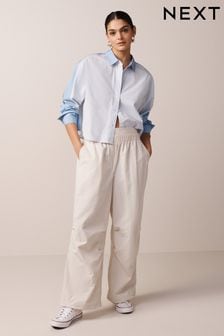 Bež/bela - Najlonske hlače za sledenje (N61075) | €32