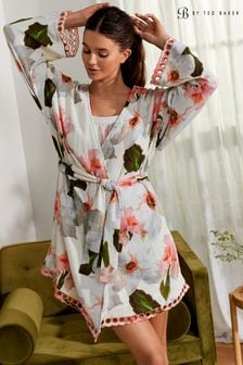 B by Ted Baker Ecru Cotton Crinkle Robe
