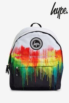 Hype. Multi Coloured Single Graffiti Drip White Backpack (N61448) | €47