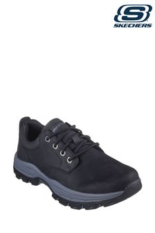 Negru - Skechers Knowlson Leland Lace-up Shoes (N61525) | 472 LEI