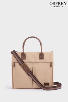 OSPREY LONDON The Maverick Canvas and Leather Cabin Bag with Washbag