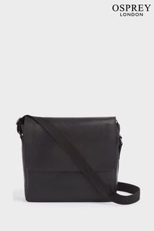 Черный - Кожаная сумка-мессенджер Osprey London Xl The Carter (N61561) | €457