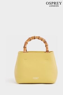 OSPREY LONDON Yellow The Mini Clio Italian Leather Grab Bag (N61599) | €240