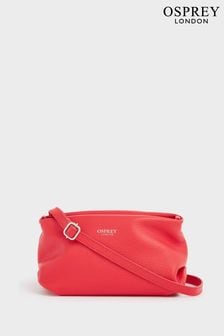 Rdeča - Osprey London torbica Iz italijanskega usnja s perlicami The Carina Shrug Midnight Pearl (N61610) | €188