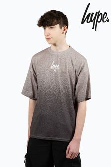 Hype. Boys Multi Speckle Fade Small Script Brown T-Shirt