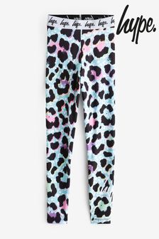 Hype. Girls Multi Ice Leopard Black Leggings (N61656) | AED111