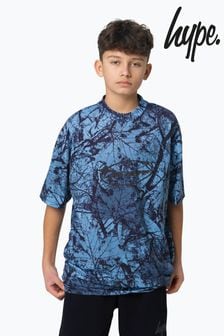 Hype. Jungen Y2k T-Shirt mit Blätterprint, Blau/mehrfarbig (N61664) | 34 €