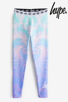Hype. Girls Pink Multi Pastel Tie Dye Leggings (N61667) | OMR10
