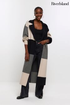 River Island Black Blocked Duster Cardigan (N61813) | €85