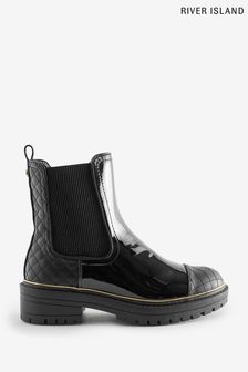 River Island Black Wide Fit Chelsea Boots (N61864) | 223 QAR