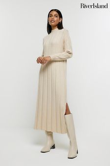 米黃色 - River Island高領針織長洋裝 (N61889) | NT$2,330