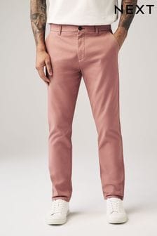 Pink Slim Fit Stretch Chinos Trousers (N61899) | $34