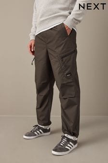 Relaxed Fit Utility Parachute Cargo Trousers