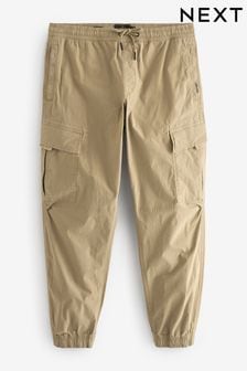 Fauve clair - Coupe fuselée régulière - Pantalon cargo style militaire en tissu stretch (N61920) | 46€