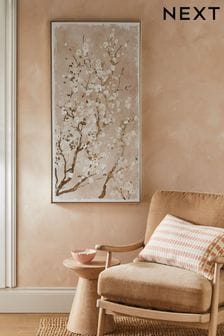 Natural Blossom Tree Framed Canvas Wall Art (N61942) | 12,450 RSD